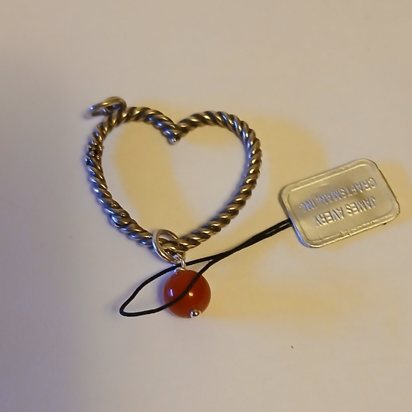 James Avery Changeable Heart Charm W/ Rtd Terra Cotta Enhancer Bead - Picture 7 of 9